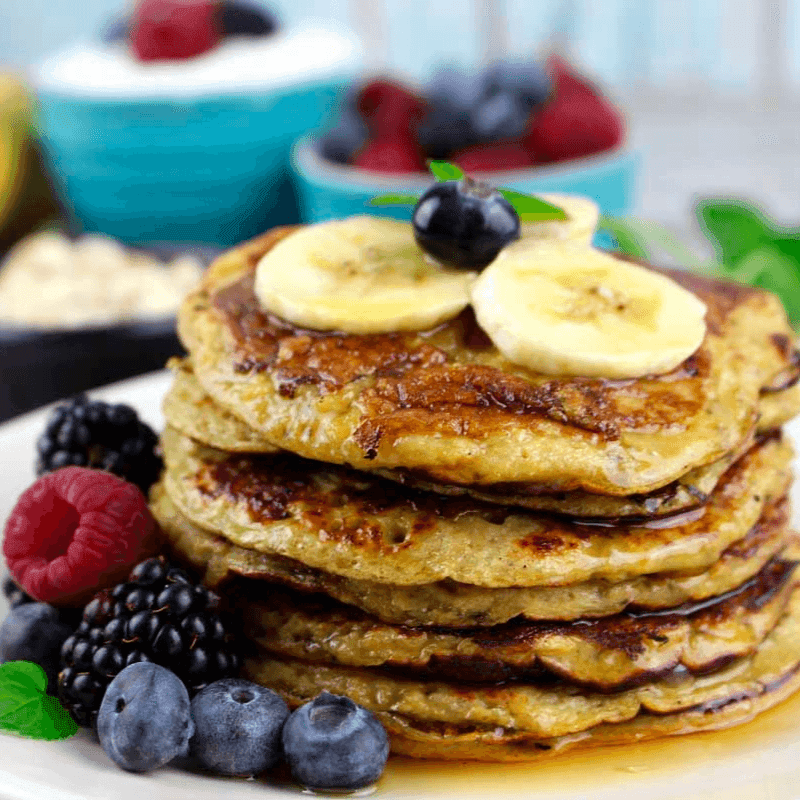 Pancakes De Banano, Avena Y Frutos Rojos Conoce Nuestro Té Matcha Y
