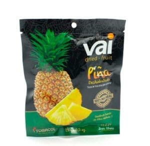 Piña deshidratada VAI®: Rica en vitaminas, práctica de consumir en cualquier momento y lugar. ¡Sin azúcar ni químicos!