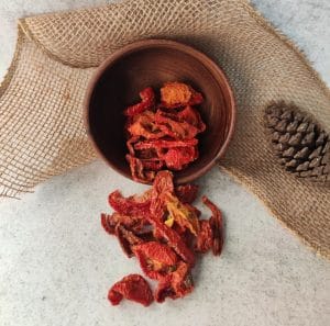 cascos de tomate seco de perfecto tamaño para diversas preparaciones